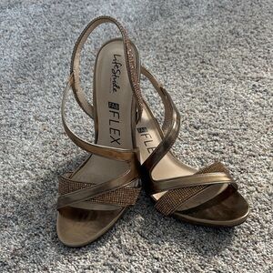 Life Stride Metallic Sandals